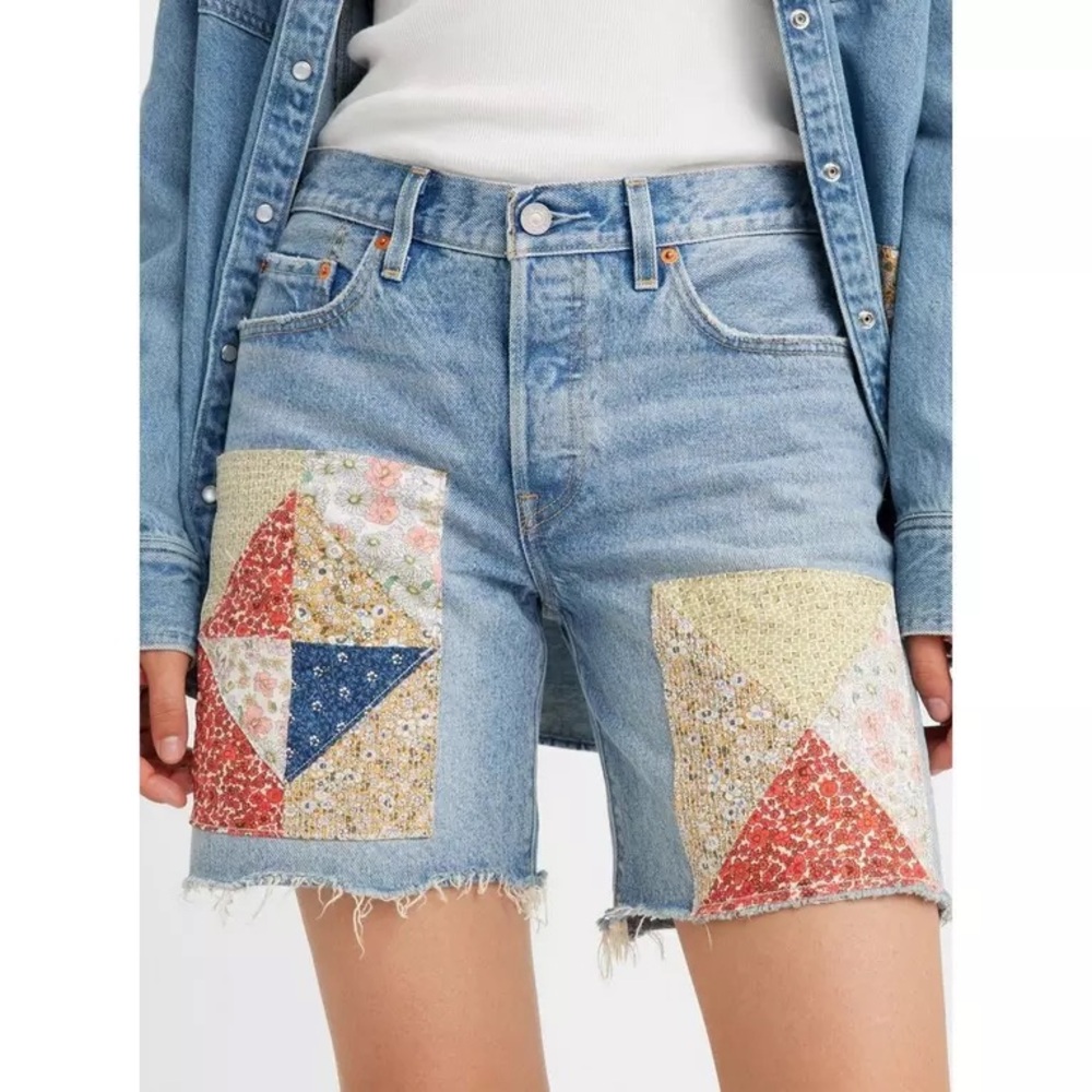 Embellished Denim Shorts